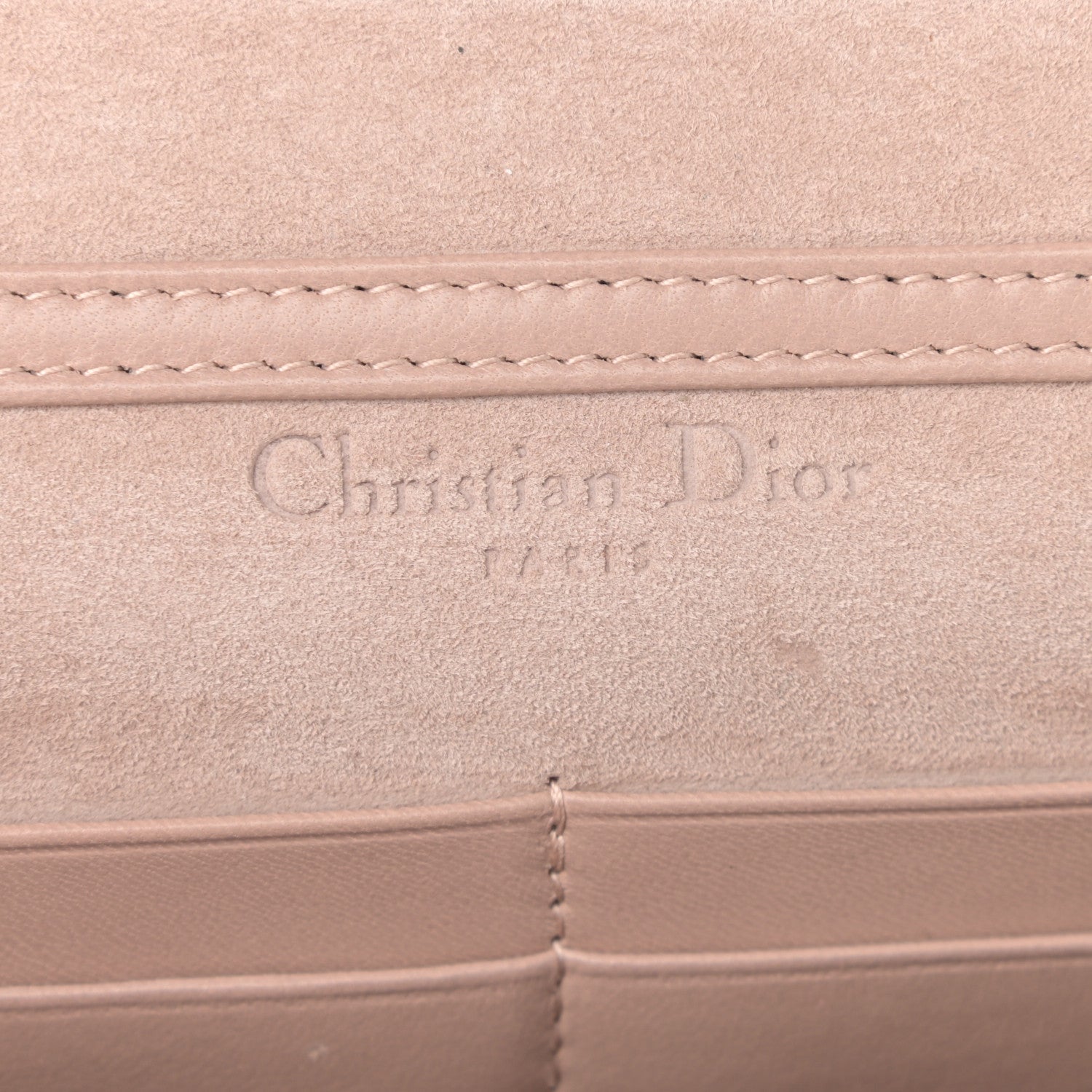 Christian Dior Lambskin Cannage Studded Dioraddict Wallet on Chain Clutch Nude 6 of 13