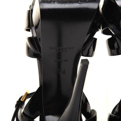 Saint Laurent Patent Tribute 105 Platform Sandals 37.5 Black 6 of 9