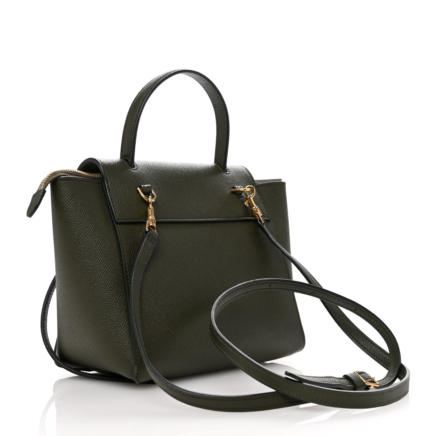 Celine Grained Calfskin Nano Belt Bag Army Green 3 of 10