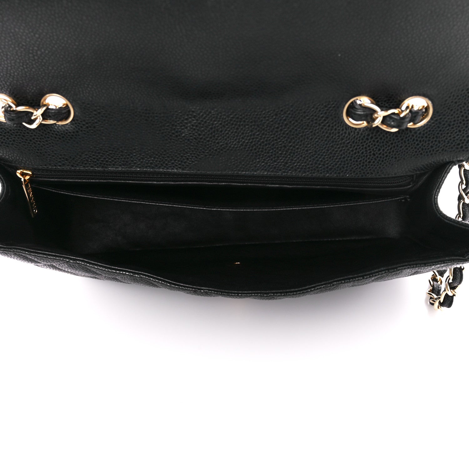 Chanel Caviar Quilted Jumbo Single Flap Black 5 of 11