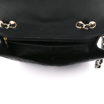 Chanel Caviar Quilted Jumbo Single Flap Black 5 of 11