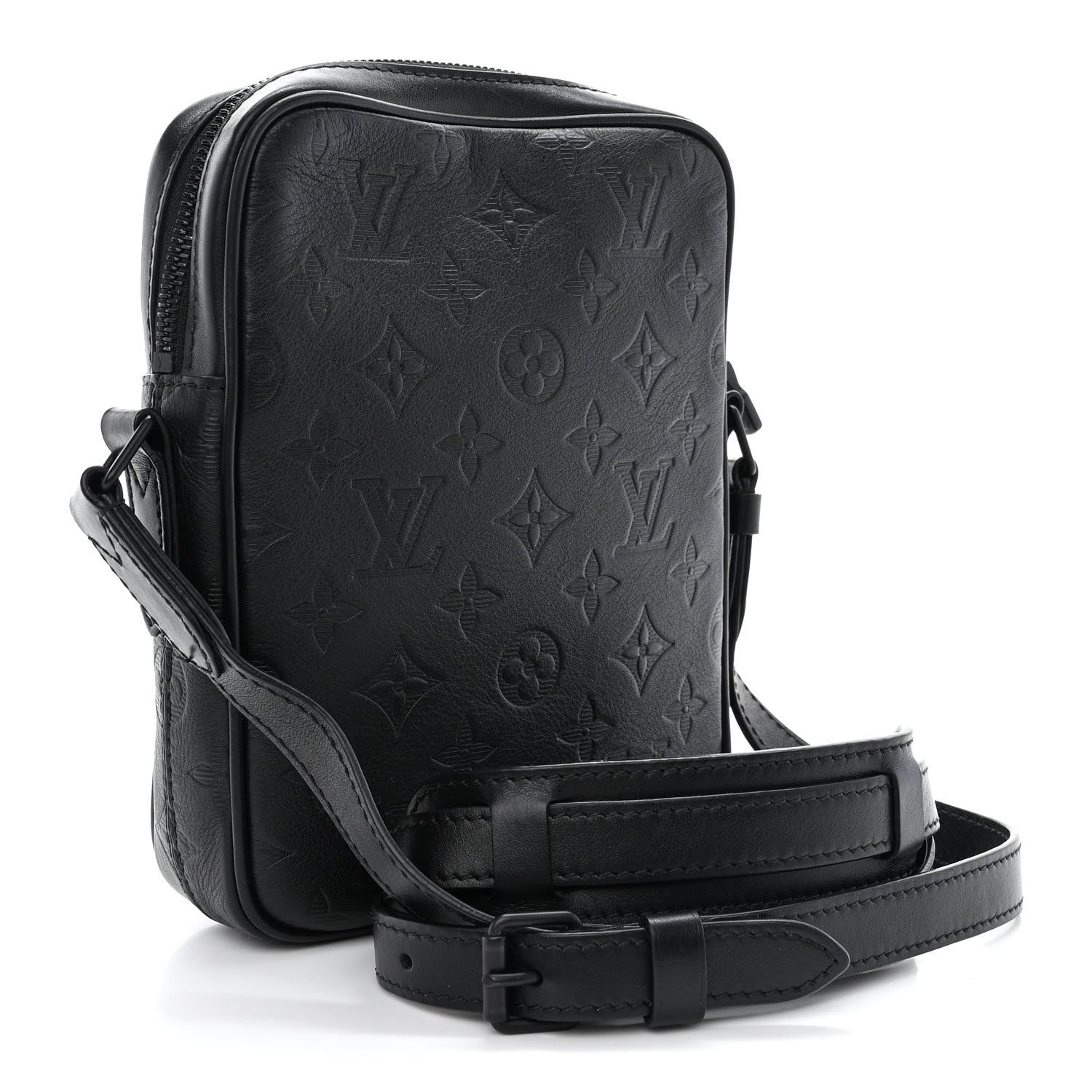 Louis Vuitton Calfskin Monogram Shadow Danube PM Black 3 of 11