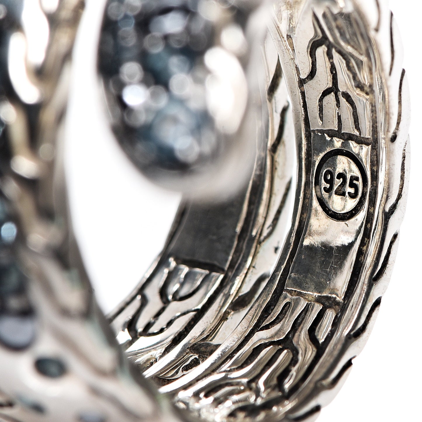 Sterling Silver Blue Topaz Classic Chain Ring 55 7