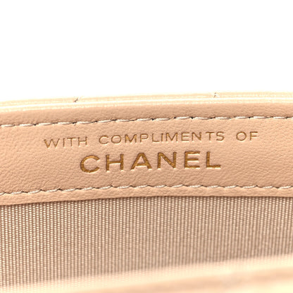 Chanel Lambskin Quilted CC Large Gusset Flap Wallet Beige 9 of 11
