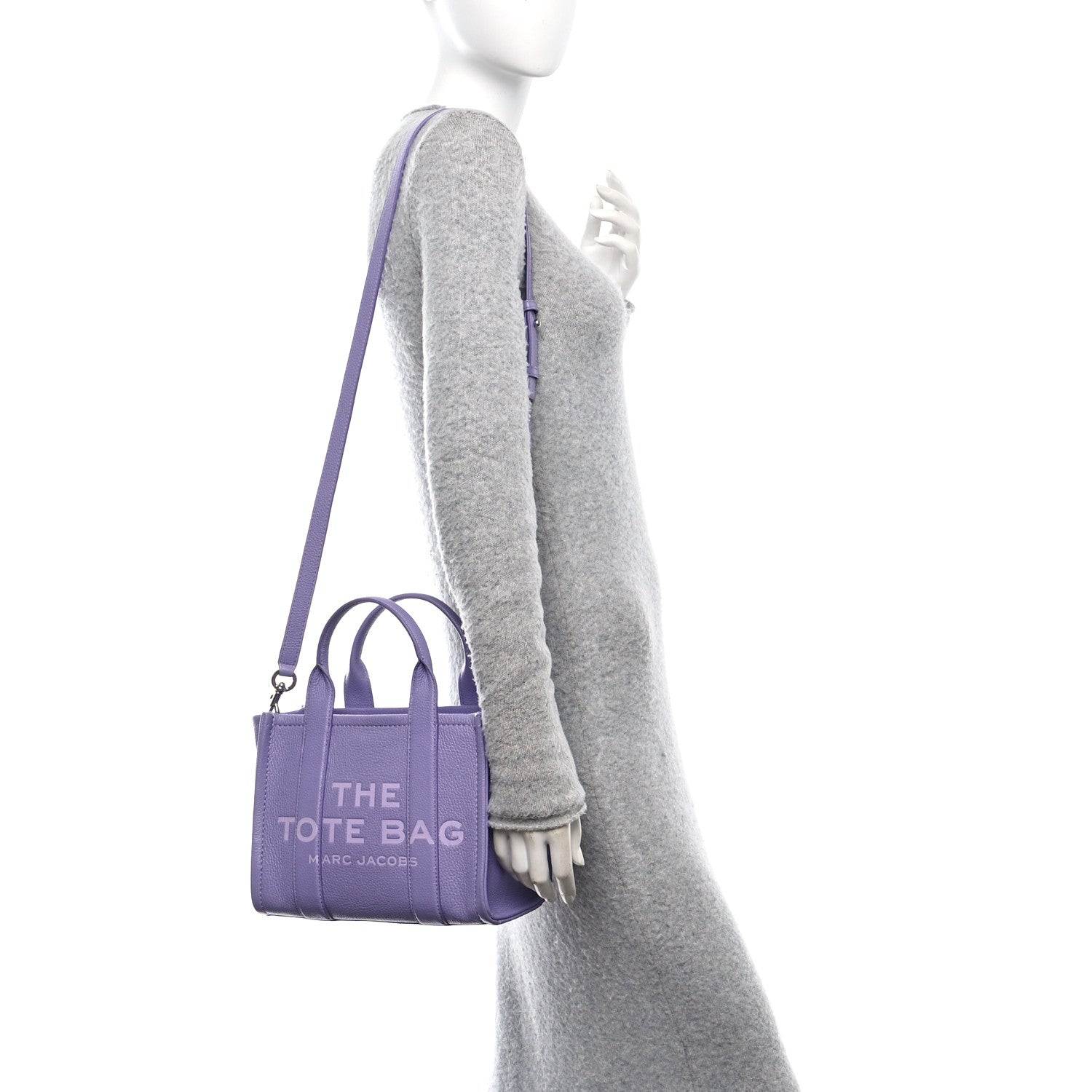 Marc Jacobs Grained Calfskin Small The Tote Bag Lavender 2 of 12