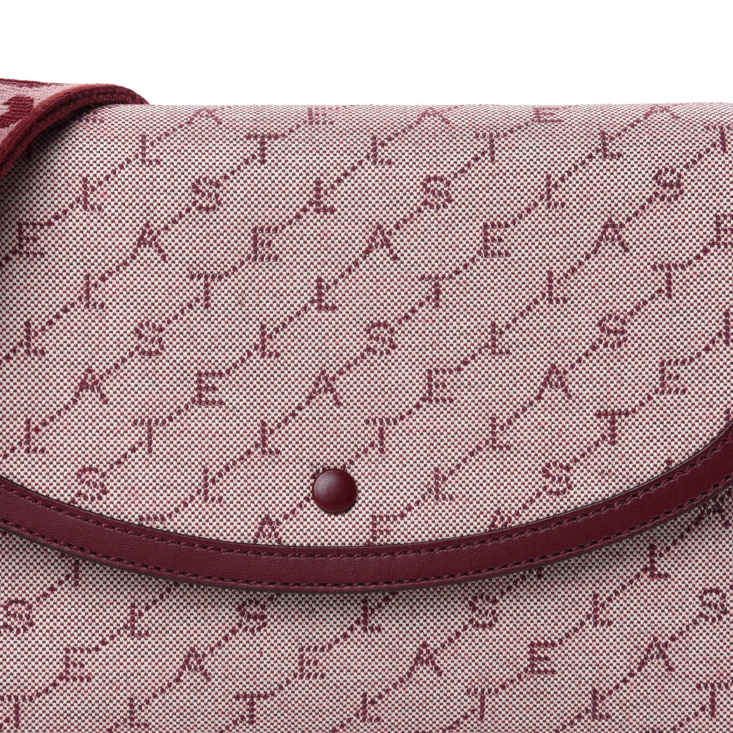 Canvas Logo Crossbody Bag Burgundy