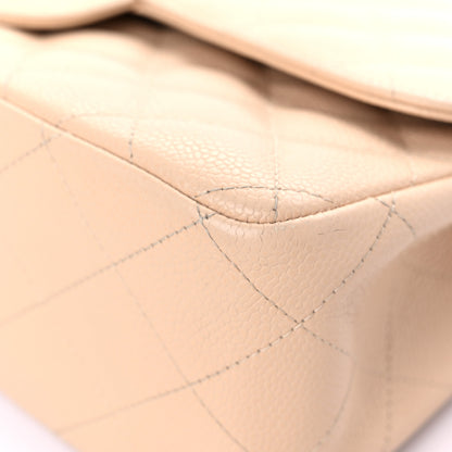 Chanel Caviar Quilted Jumbo Double Flap Beige Clair 9 of 27