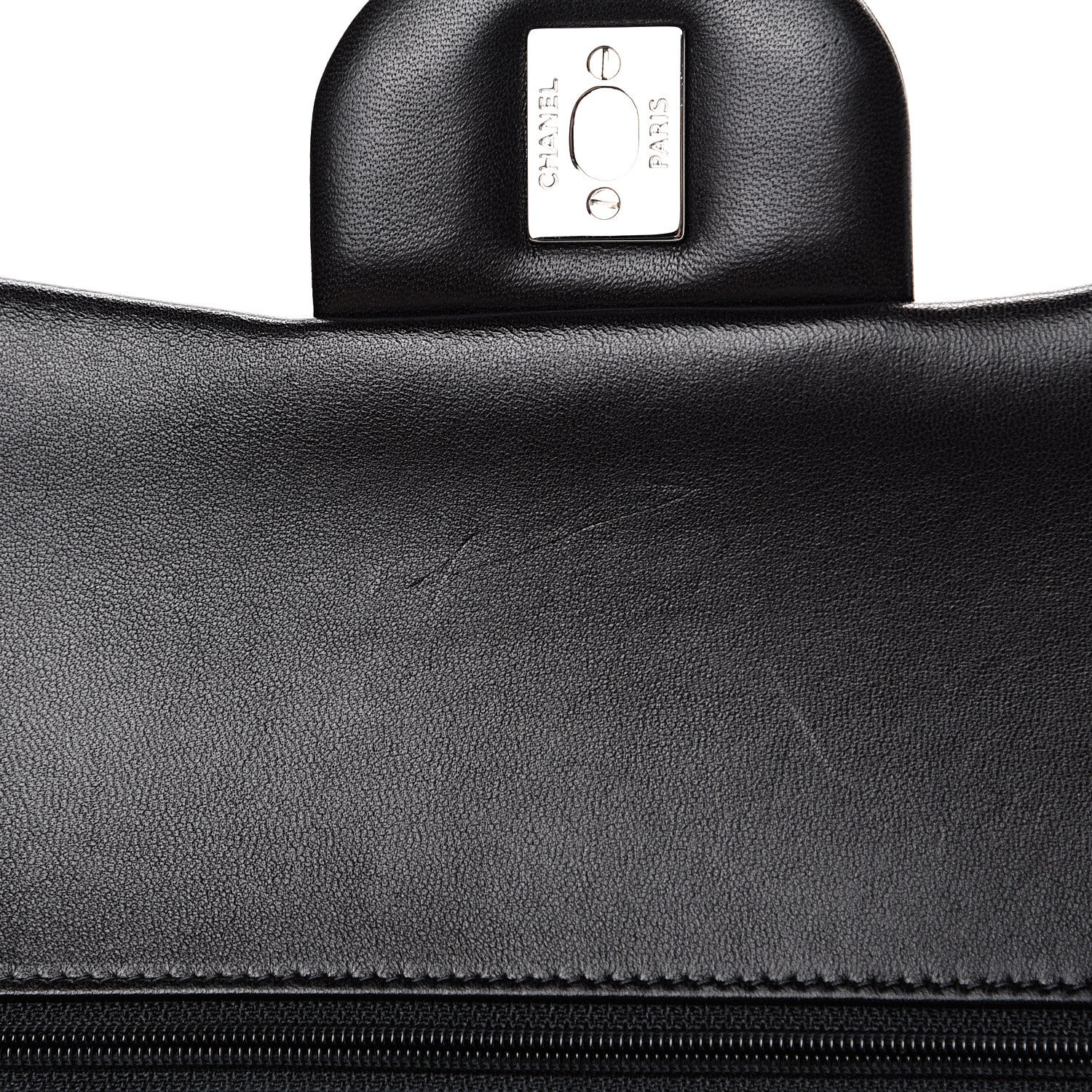 Chanel Lambskin Quilted Jumbo Double Flap Black 12 of 19