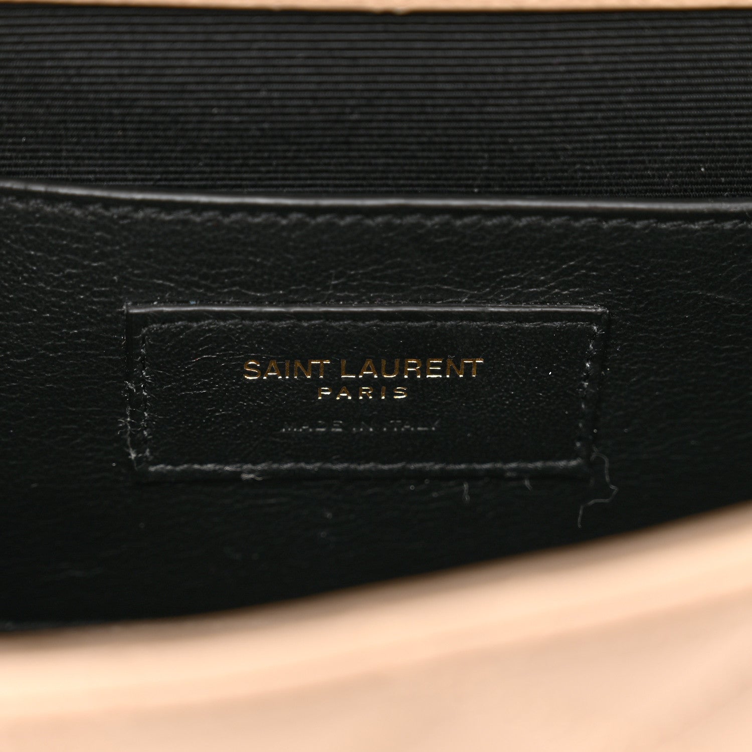 Saint Laurent Grain De Poudre Textured Mixed Matelasse Triquilt Small Monogram Satchel Dark Beige 7 of 10
