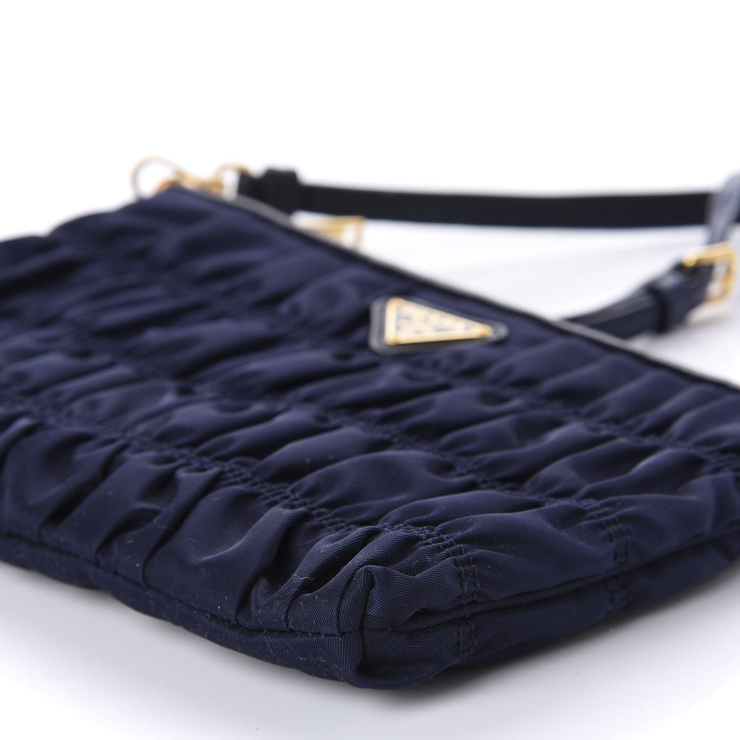 Tessuto Nylon Gaufre Shoulder Bag Baltico