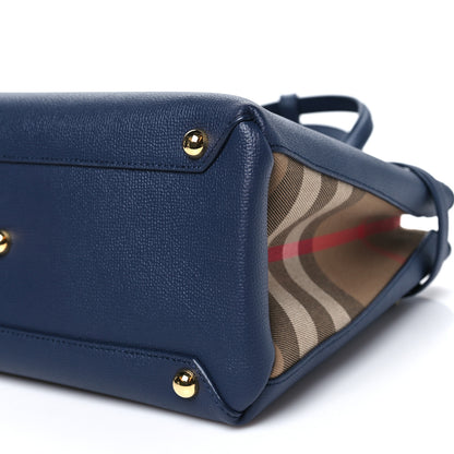 Burberry Derby Calfskin Vintage Check Medium Banner Tote Regency Blue 11 of 11
