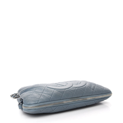 Chanel Caviar Quilted Expandable Zip Shoulder Bag Blue 4 of 11