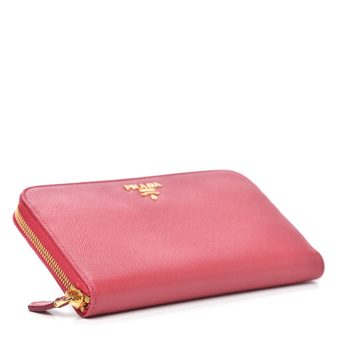 Saffiano Metal Zip Around Wallet Peonia
