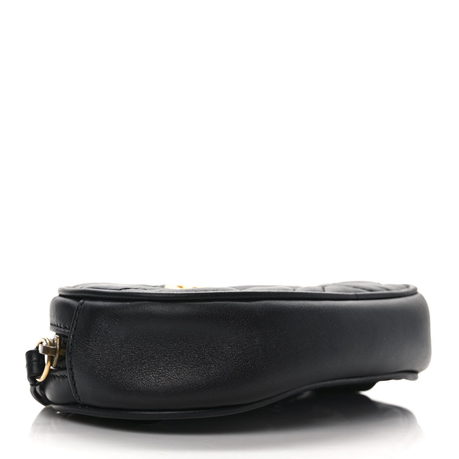 Gucci Calfskin Matelasse GG Marmont Belt Bag 75 30 Black 4 of 9