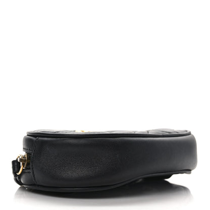 Gucci Calfskin Matelasse GG Marmont Belt Bag 75 30 Black 4 of 9