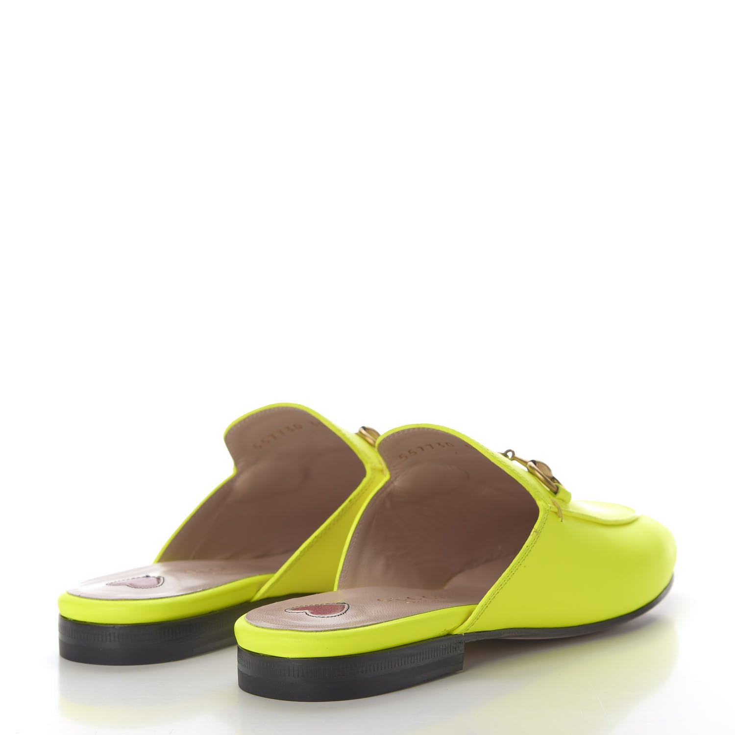 Gucci Calfskin Womens Princetown Slippers 35 Yellow Fluo 4 of 11