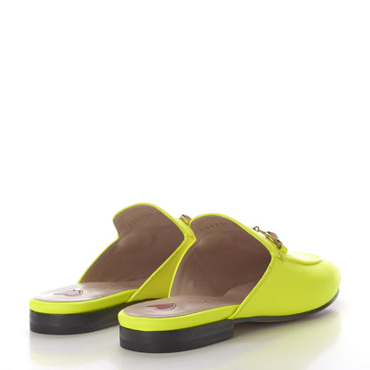 Gucci Calfskin Womens Princetown Slippers 35 Yellow Fluo 4 of 11