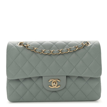 Chanel Caviar Quilted Small Double Flap Light Blue 1 of 11
