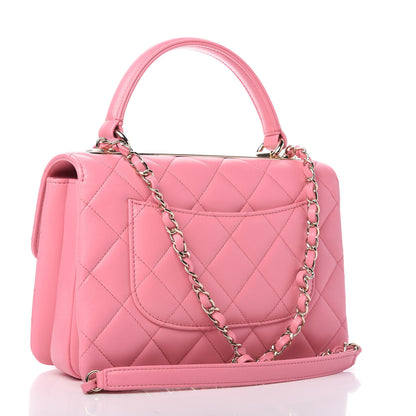 Chanel Lambskin Quilted Small Trendy CC Flap Dual Handle Bag Light Pink 3 of 11