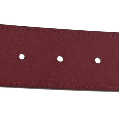 Gucci Moon Calfskin Nickel Double G 40mm Belt 75 30 Strong Red 6 of 7
