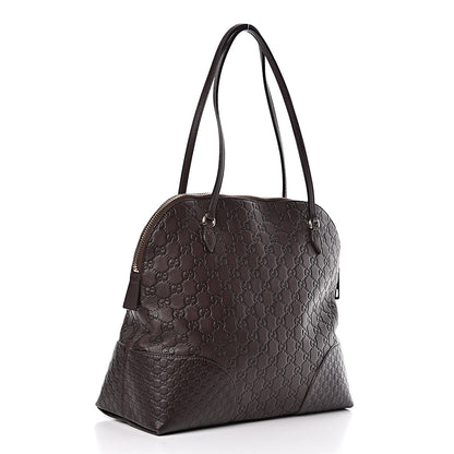 Gucci Guccissima Medium Bree Shoulder Bag Chocolate 3 of 10