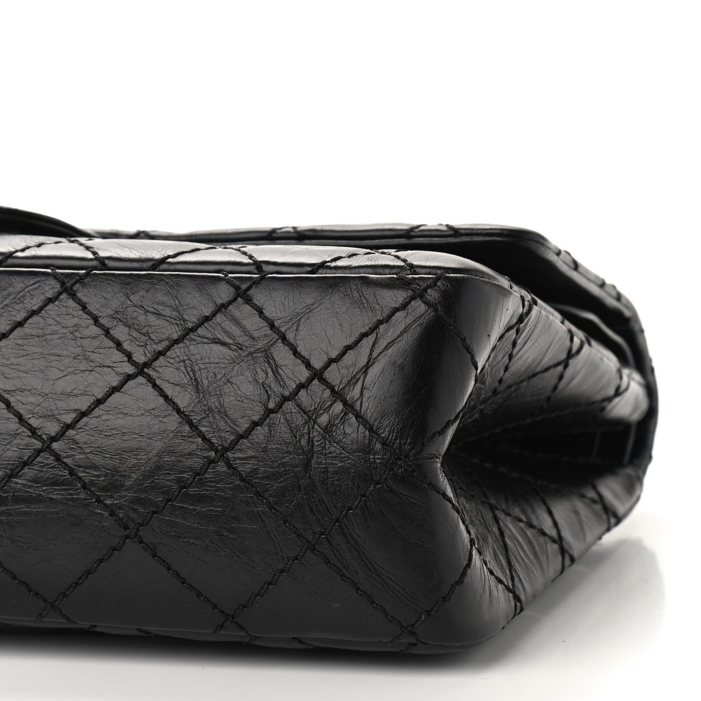 Glazed Calfskin Quilted 2.55 Reissue 226 Flap So Black