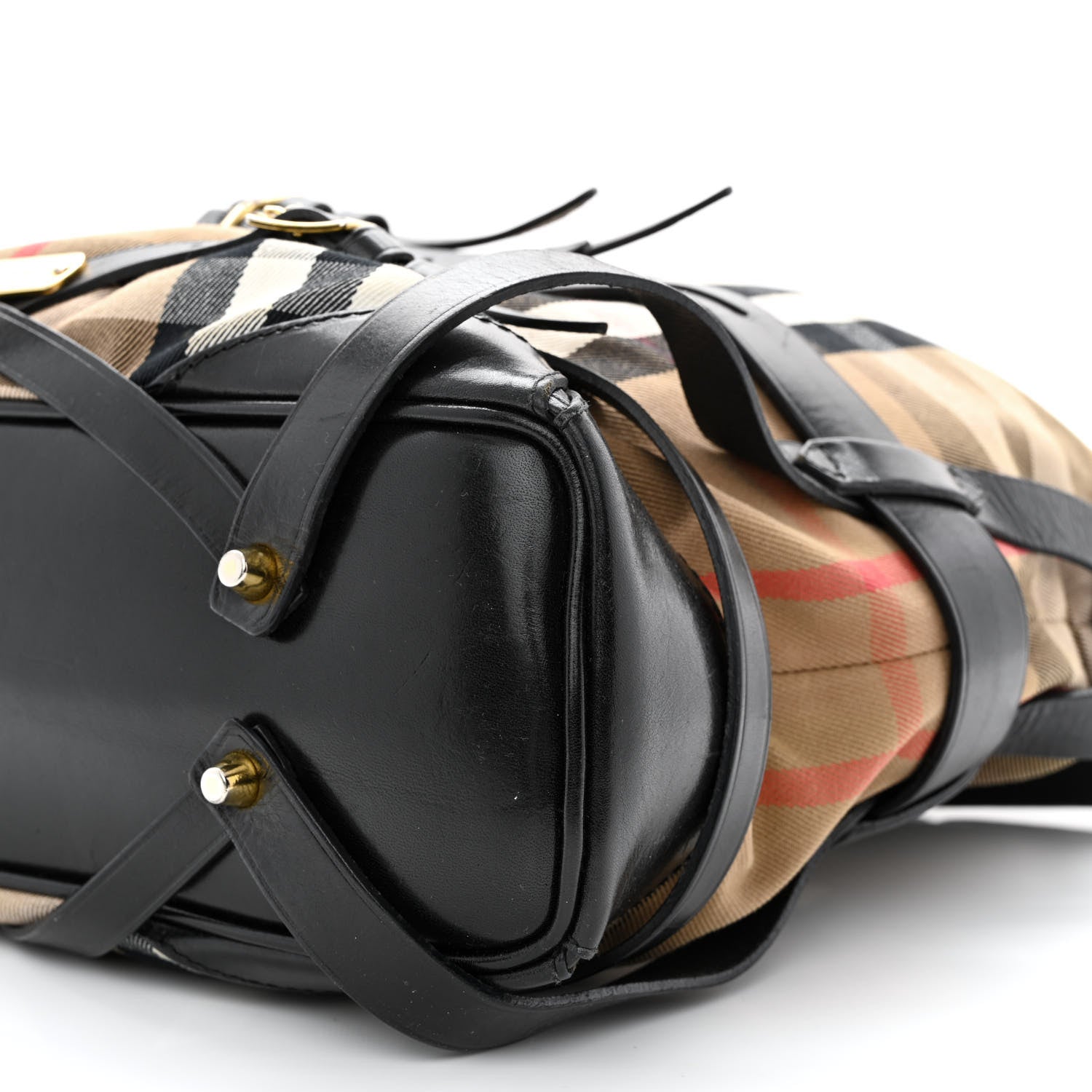 Burberry House Check Bridle Calfskin Medium Gosford Hobo Black 12 of 20