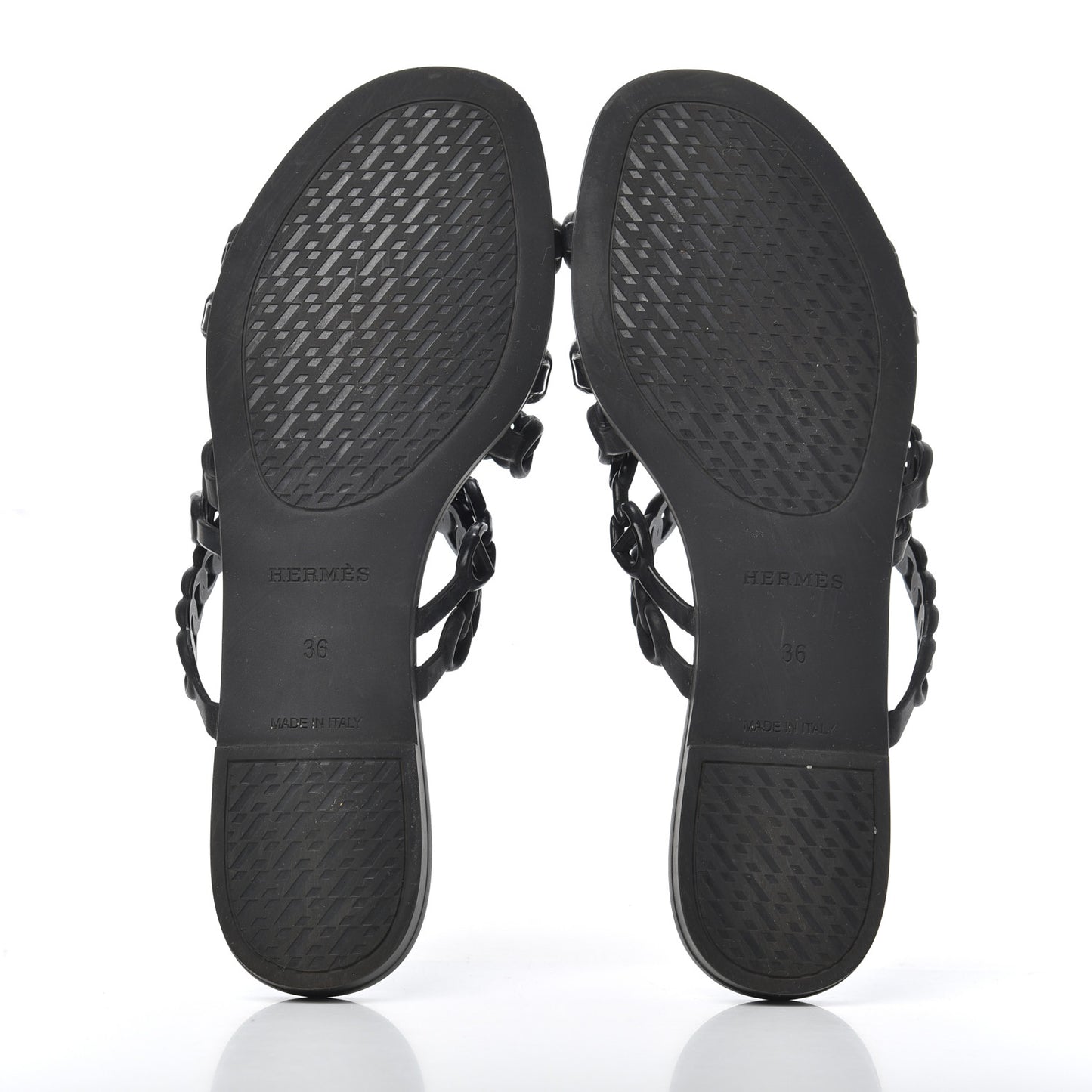 Rubber Chaine d'Ancre Nude Sandals 36 Black