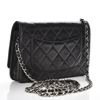 Chanel Lambskin Quilted Wallet On Chain WOC Black 3 of 9