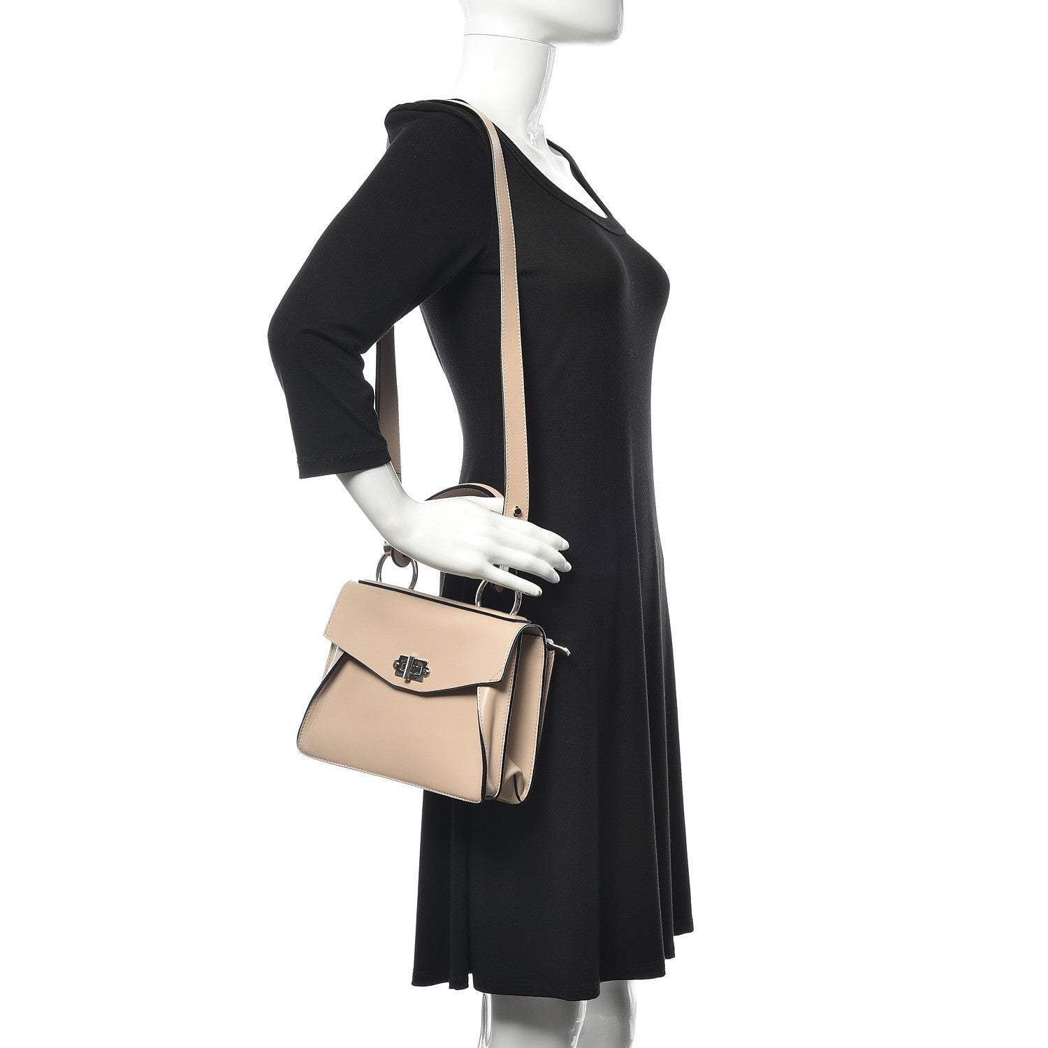 Proenza Schouler Calfskin Small Hava Top Handle Bag Sand 2 of 12