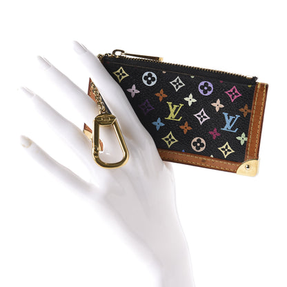 Louis Vuitton Monogram Multicolor Key Pouch Black 3 of 10