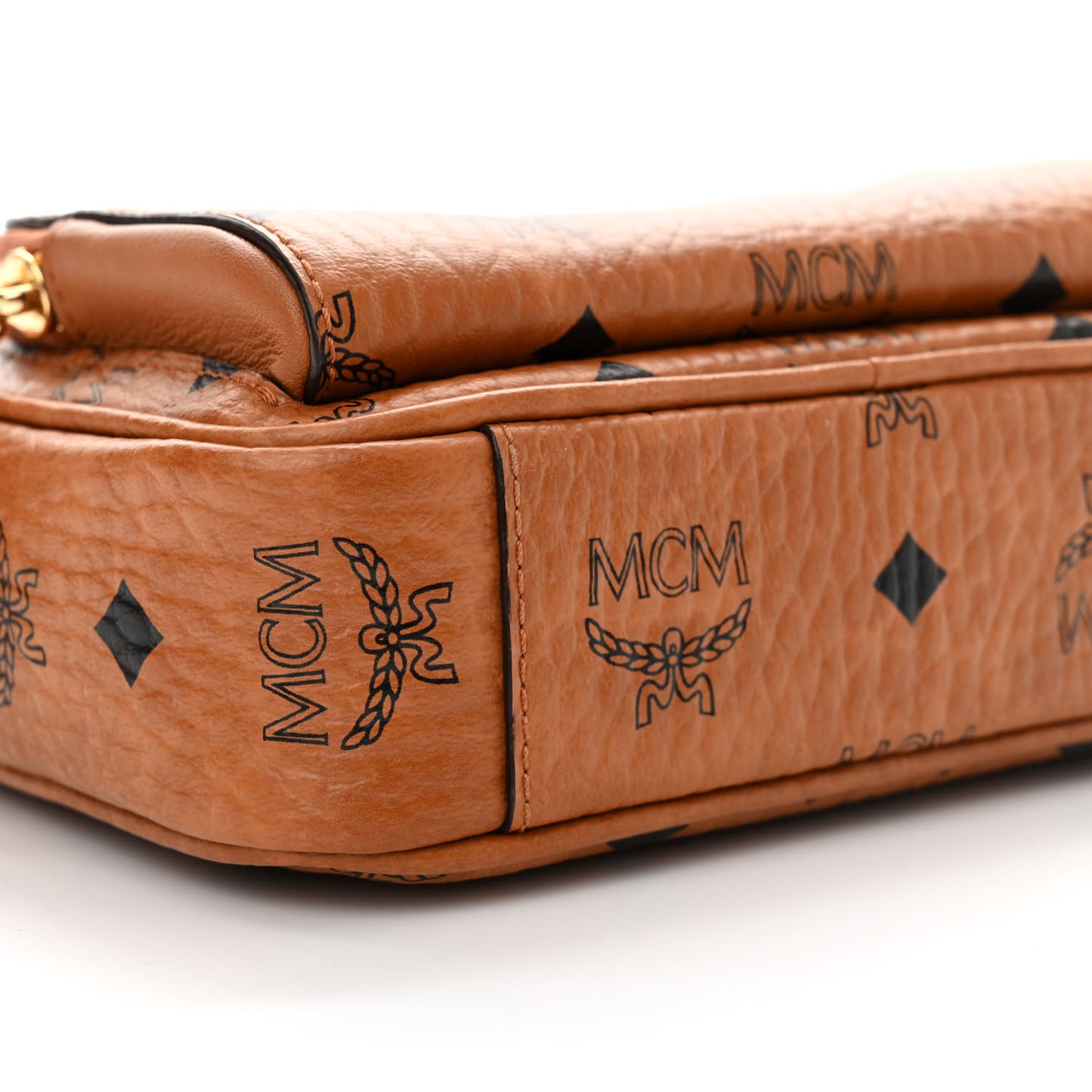 Visetos Monogram Small Aren Crossbody Cognac