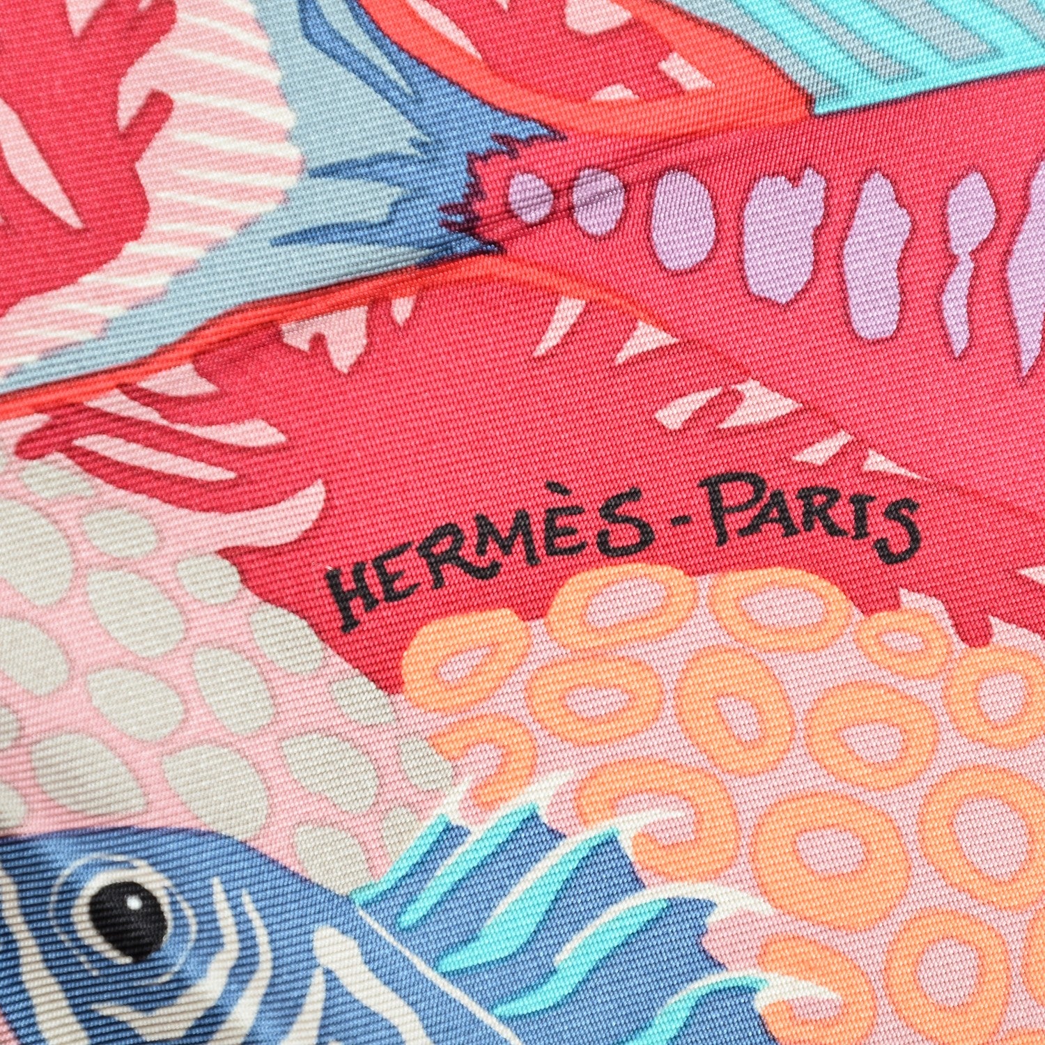 Hermes Silk Under The Waves Scarf 90 Rose Rouge Violine 6 of 7