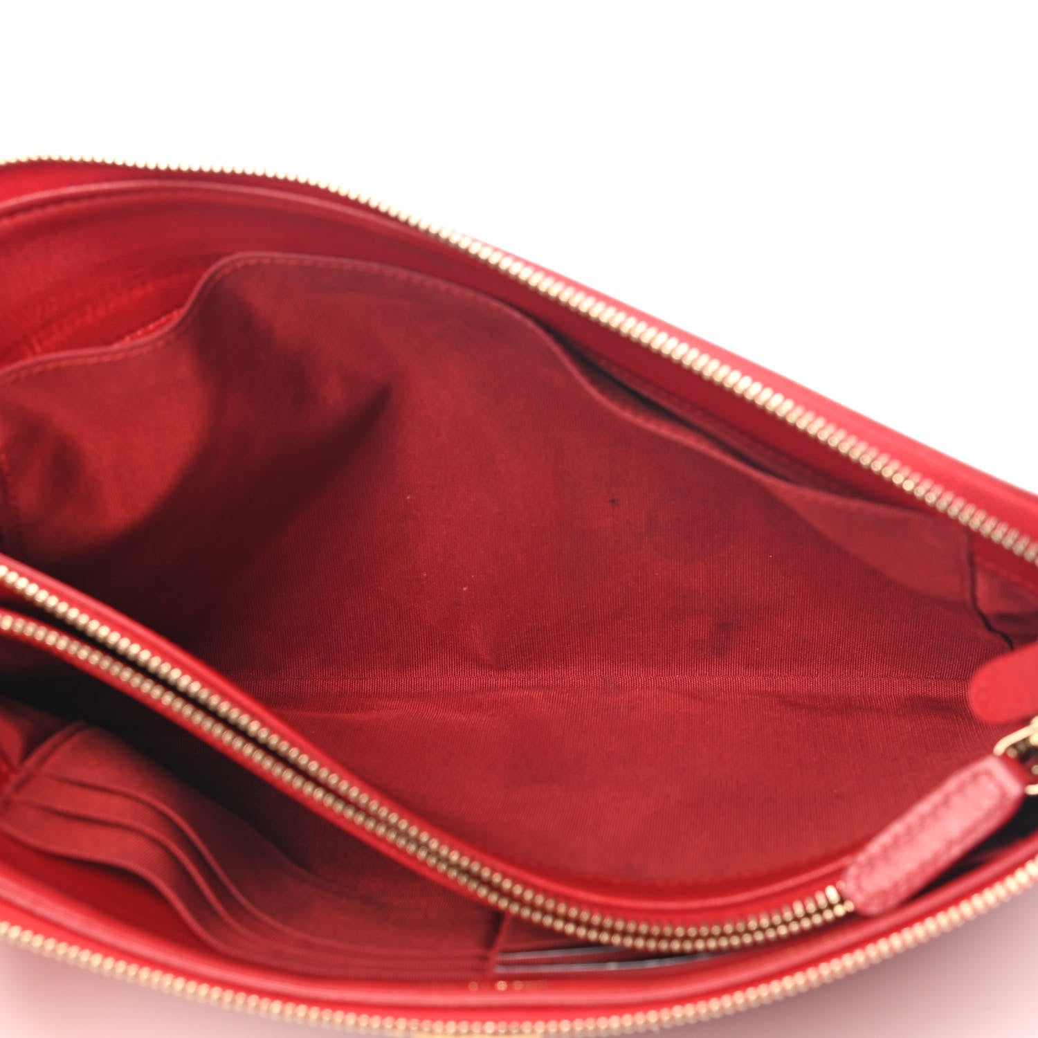 Chanel Lambskin Quilted Small Zipped Boy Pouch Red 5 of 14