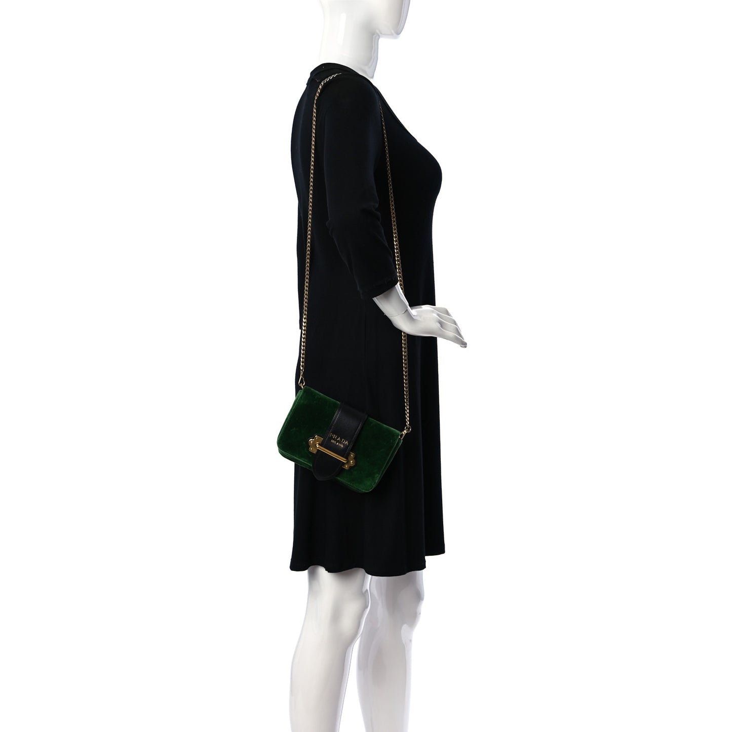 Velvet City Calfskin Cahier Belt Bag Alloro Black