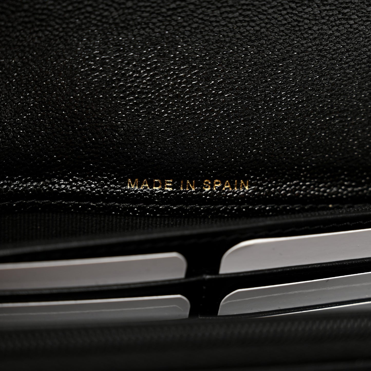 Caviar Quilted Studded CC Large Gusset Flap Wallet Black