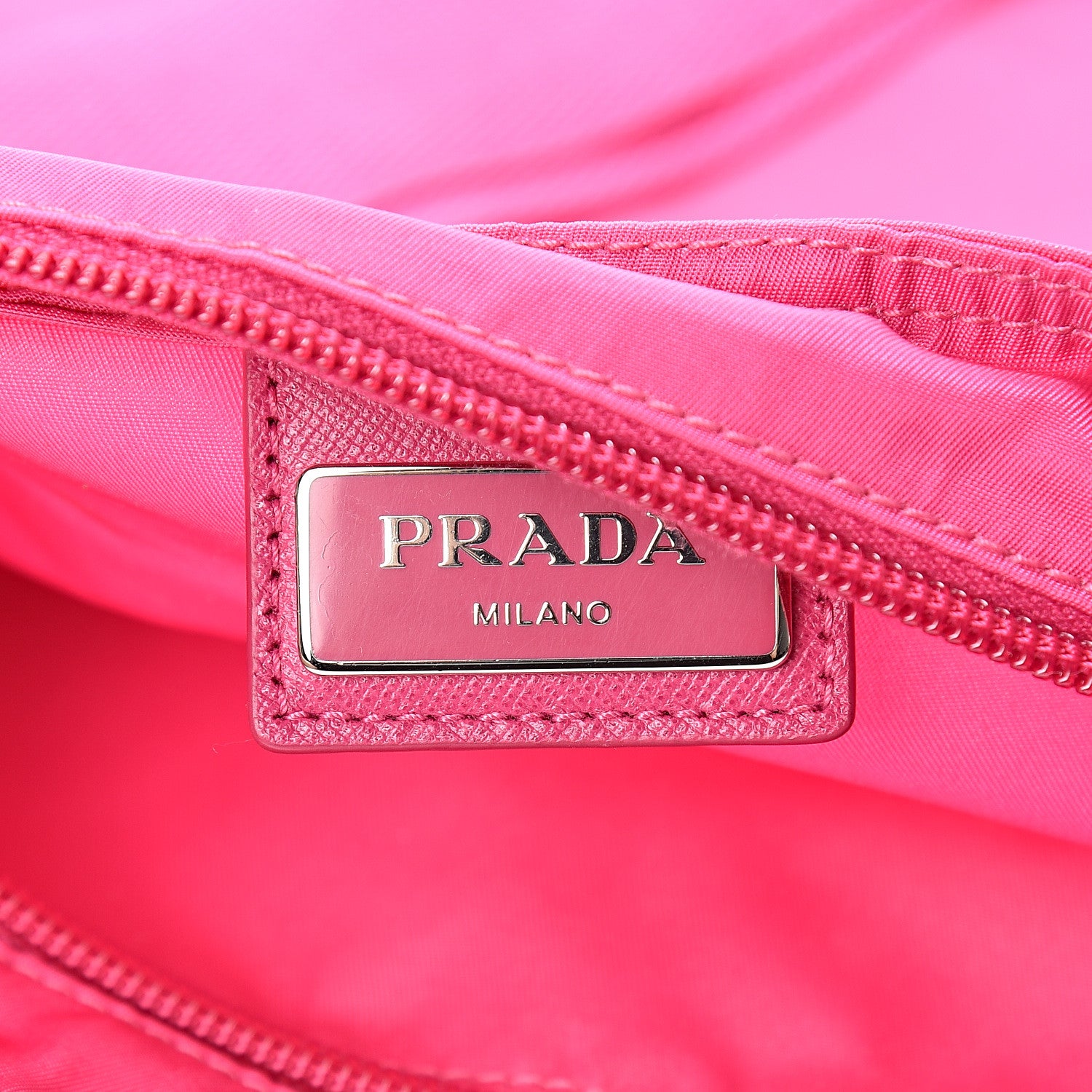 Prada Nylon Vela Flat Messenger Bag Fuxia 5 of 9