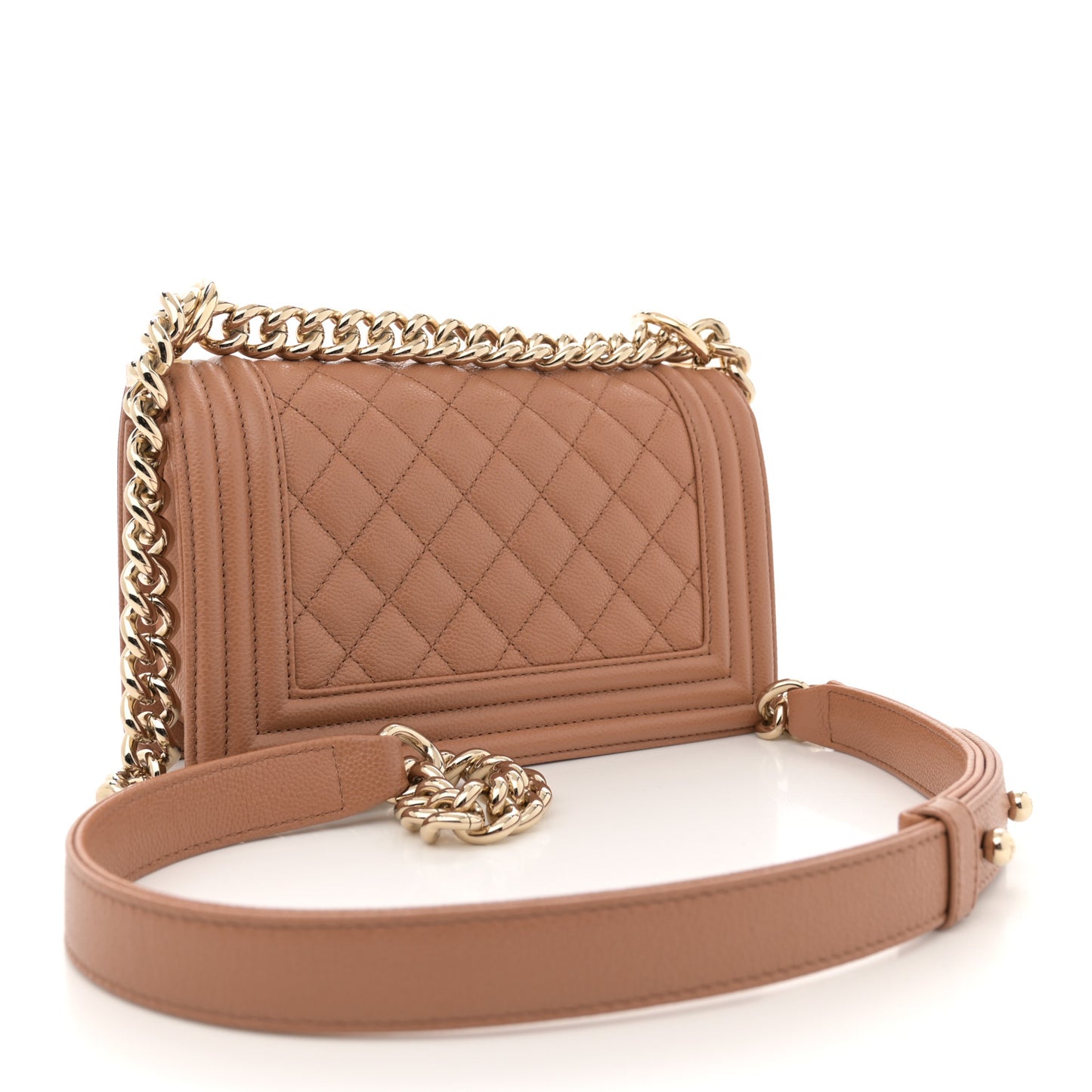 Caviar Quilted Small Boy Flap Brown