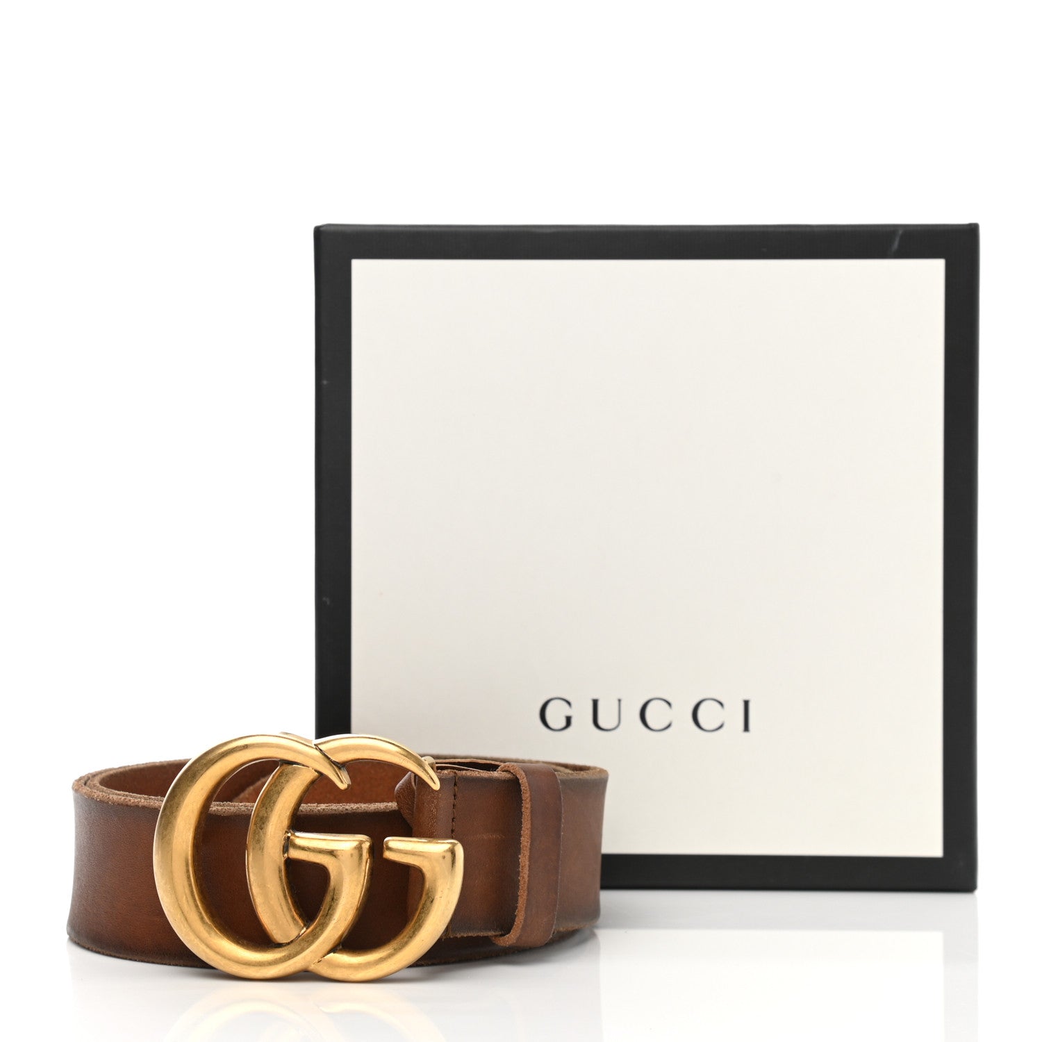Gucci Faded Calfskin Double G 40mm Belt 85 34 Cuir 6 of 6