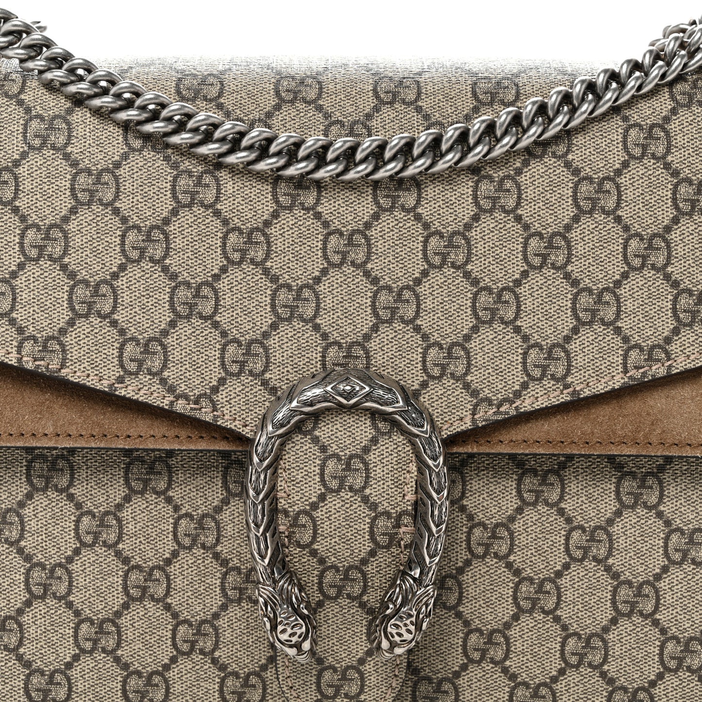 GG Supreme Monogram Medium Dionysus Shoulder Bag Taupe