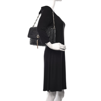 Versace Nappa Barocco Quilted Vanitas Medea Shoulder Bag Black 2 of 9