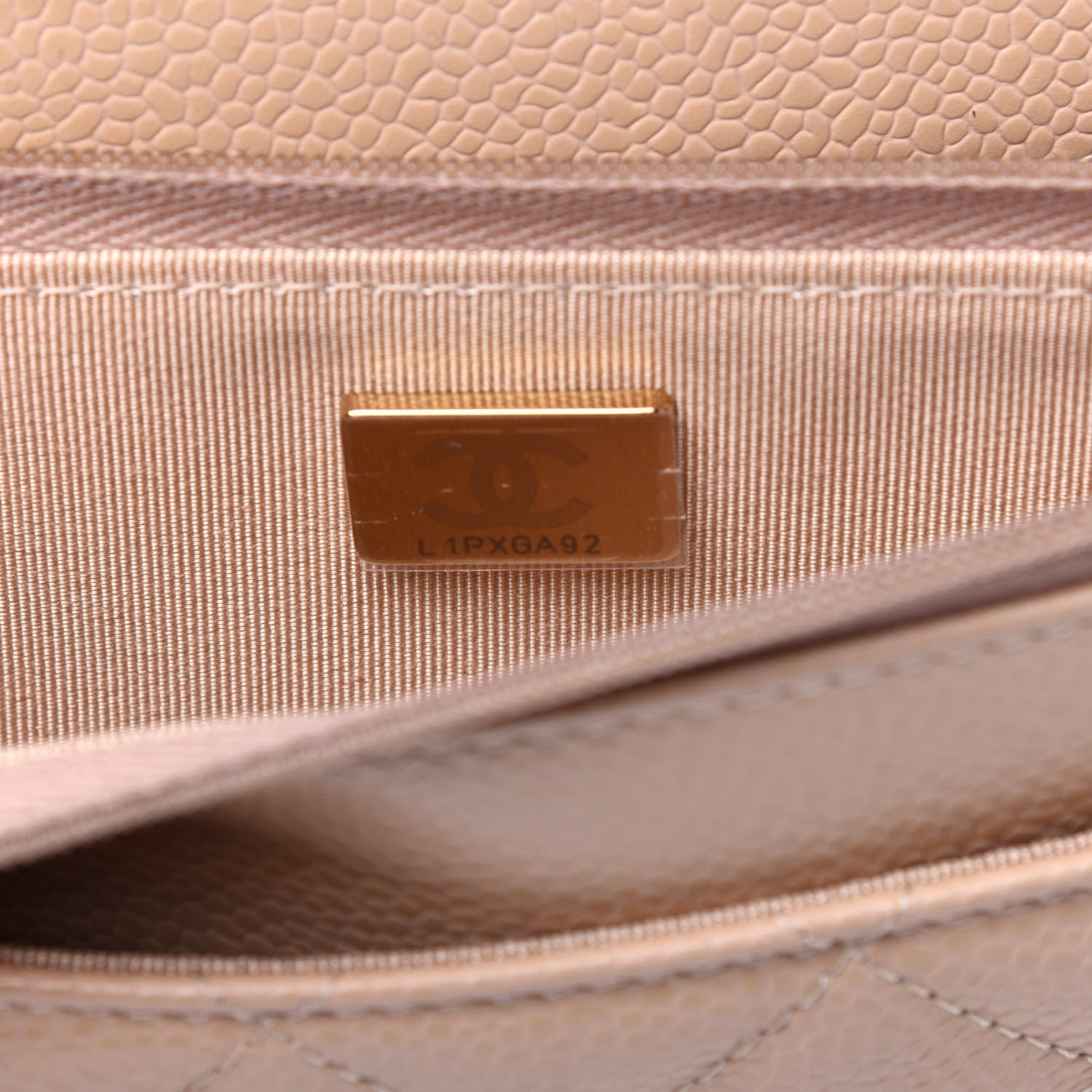 Chanel Caviar Quilted Wallet On Chain WOC Beige 8 of 15