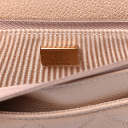 Chanel Caviar Quilted Wallet On Chain WOC Beige 8 of 15