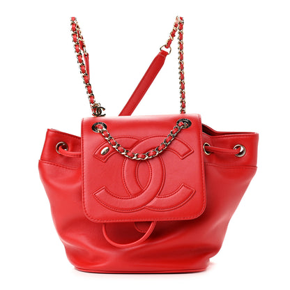 Chanel Lambskin CC Mania Backpack Red 1 of 9