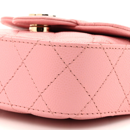 Chanel Caviar Quilted Mini Clutch With Chain Pink 9 of 10