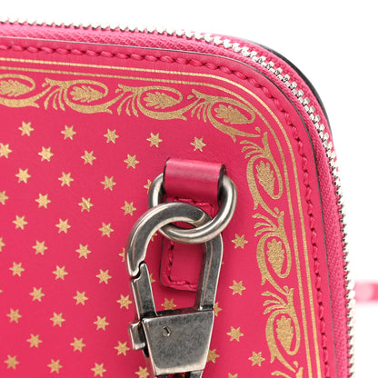 Gucci X SEGA Calfskin GUCCY Stars Mini Dome Shoulder Bag Violet Fuxia Gold 12 of 13