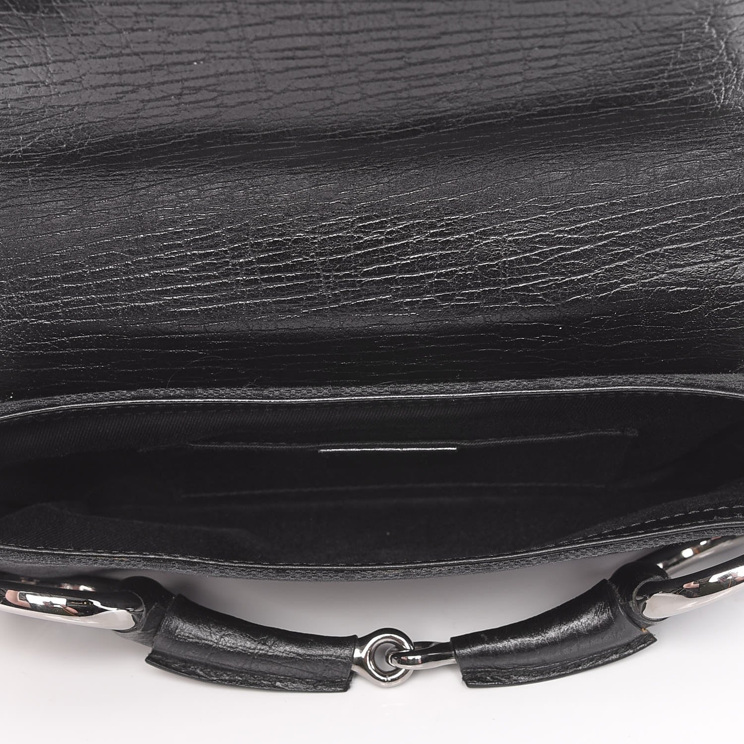 Gucci Monogram Horsebit Chain Clutch Black 5 of 9