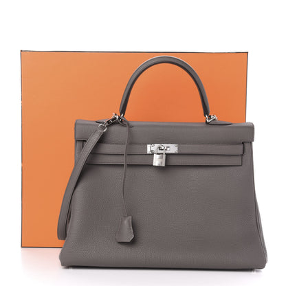 Hermes Togo Kelly Retourne 35 Etain 12 of 12