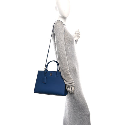 Burberry Grained Calfskin Small Frances Tote Navy 2 of 9
