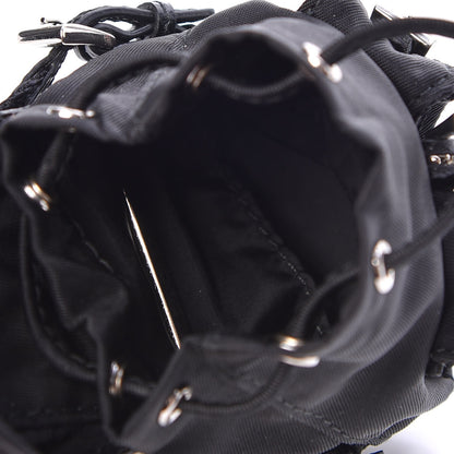 Prada Saffiano Cuir Backpack Keychain Charm Black 3 of 4